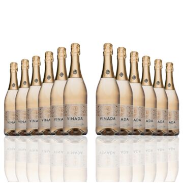 Vinada - Sparkling Gold - Zero Alcohol Wine - 750 mL (12 Glass Bottles)