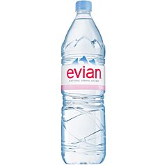 Evian - Spring Water - 1.5 L (12 Plastic Bottles)
