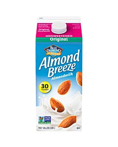 Blue Diamond Almond Breeze Original Unsweetened (Half a Gallon)
