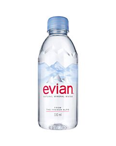 Evian - Spring Water - 330 ml (24 Plastic Bottles)
