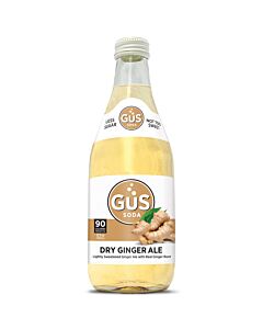 GUS Soda - Extra Dry Ginger Ale - 12 oz (24 Glass Bottles)