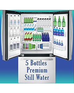 Top Shelf Water of the Month Club - Premium Still Water (5 Glass Bottles) Plus Free Gift