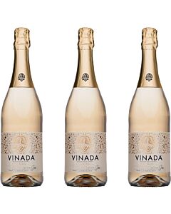 Vinada - Sparkling Gold - Zero Alcohol Wine - 750 mL (3 Glass Bottles)
