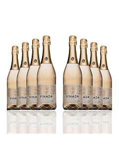 Vinada - Sparkling Gold - Zero Alcohol Wine - 750 mL (8 Glass Bottles)