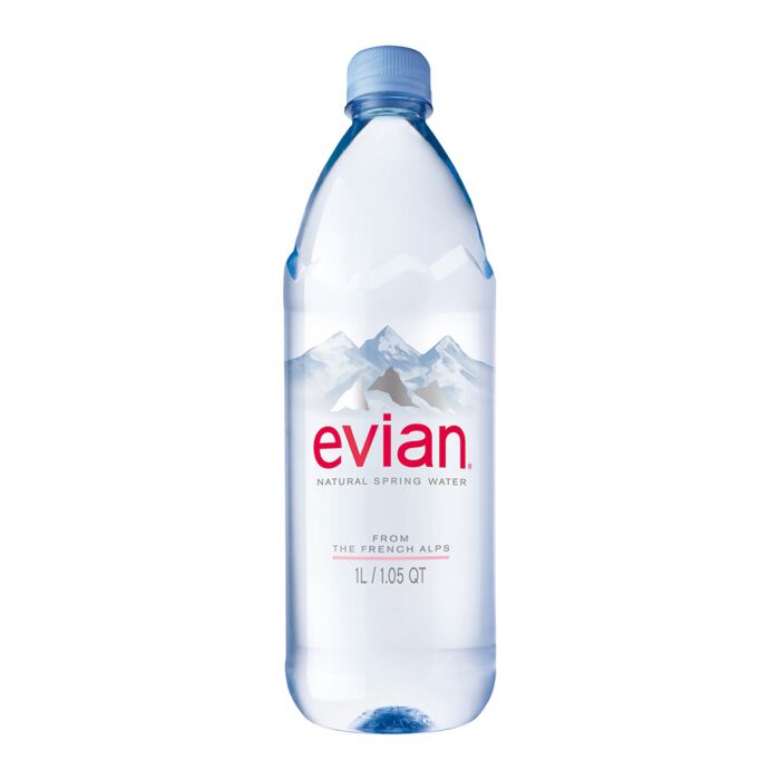 Evian Natural Spring Water (1 Liter) | Beverage Universe