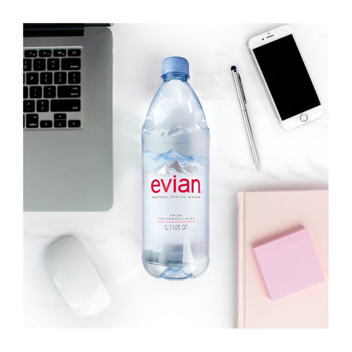 Evian Natural Spring Water (1 Liter)