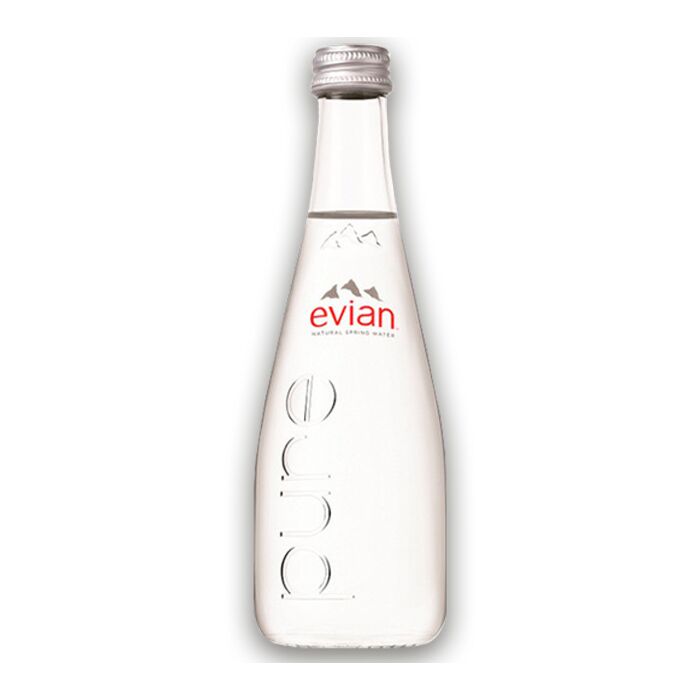 Evian Natural Spring Water Glass (11 oz)