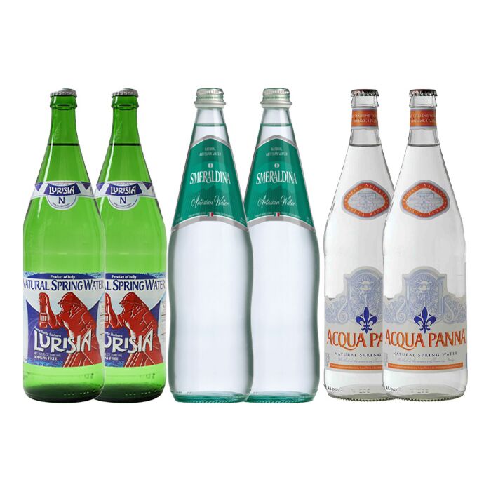Italian Water Variety Pack Sampler - Still (Non-Sparkling) Our Top Glass  Bottled Water Brands - Water - 1 L (6 Glass Bottles)