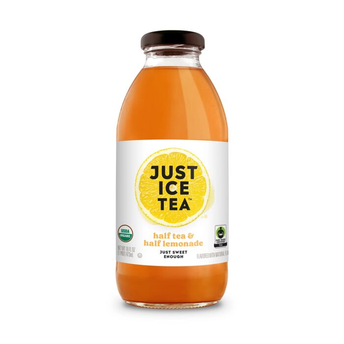 Just Ice Tea - Half Tea & Half Lemonade (Just Sweet Enough) - 16 oz (12 Glass Bottles)