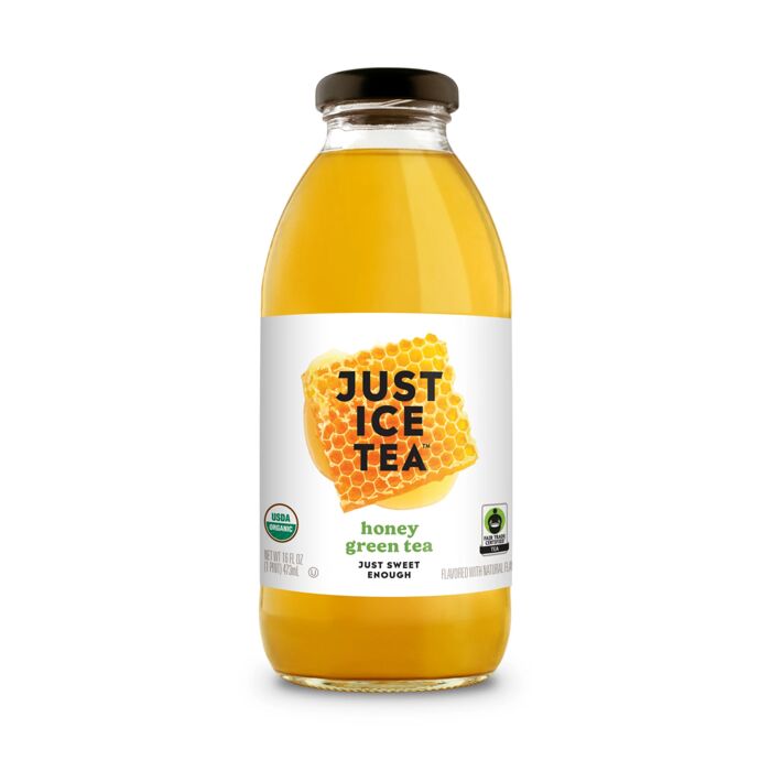 Just Ice Tea - Honey Green Tea (Just Sweet Enough) - 16 oz (12 Glass Bottles)