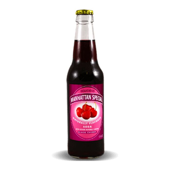 Manhattan Special - Black Cherry Soda - 12 oz (12 Glass Bottles) 