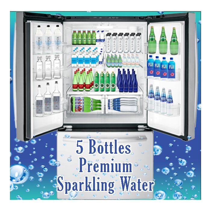 Top Shelf Water of the Month Club - Premium Sparkling Water (5 Glass Bottles) Plus Free Gift