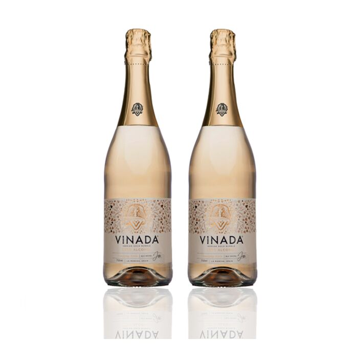 Vinada - Sparkling Gold - Zero Alcohol Wine - 750 mL (2 Glass Bottles)
