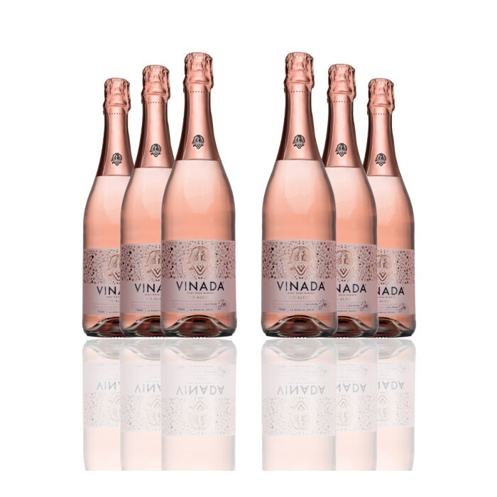 Vinada - Sparkling Rose - Zero Alcohol Wine - 750 mL (6 Glass Bottles)