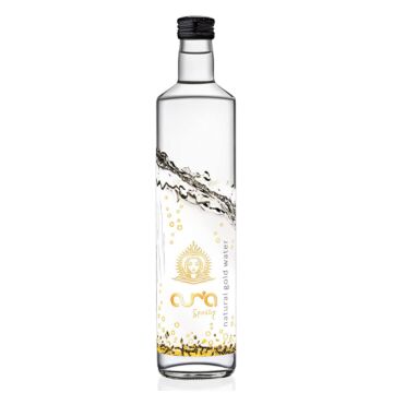 aura sparkling natural gold mineral water 750 mL glass bottles
