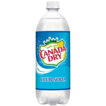 Canada Dry - Club Soda (sodium free) - 1 L (12 Plastic Bottles)