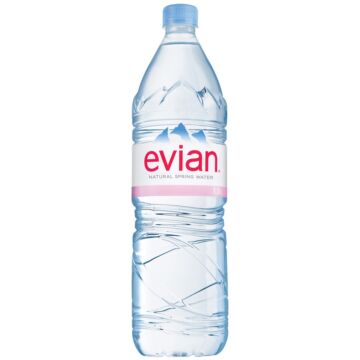 Evian - Spring Water - 1.5 L (12 Plastic Bottles)