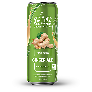 GUS Soda - Ginger Ale - Original Dry - 12 oz (12 Cans)