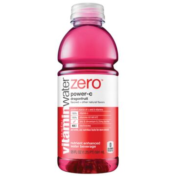 Vitamin Water - Zero Power C - Dragonfruit - 20 oz (12 Plastic Bottles)