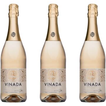 Vinada - Sparkling Gold - Zero Alcohol Wine - 750 mL (3 Glass Bottles)