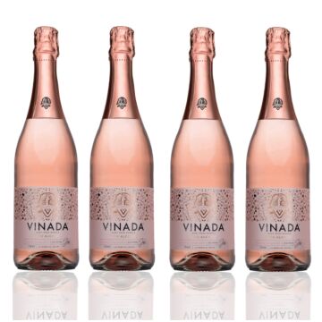 Vinada - Sparkling Rose - Zero Alcohol Wine - 750 mL (4 Glass Bottles)