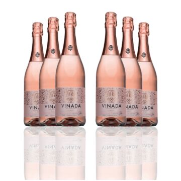 Vinada - Sparkling Rose - Zero Alcohol Wine - 750 mL (6 Glass Bottles)