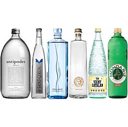 Amazing - Sparkling Water Variety Pack - 750 ml to 1 Liter (6 Glass Bottles)
Antipodes - Sparkling Water - 1 L (Glass Bottle)
Mondariz - Sparkling - 750 ml (Glass Bottle)
Saint Geron - Sparkling Natural Mineral Water - 750 ml (Glass Bottle)
Sole - Art