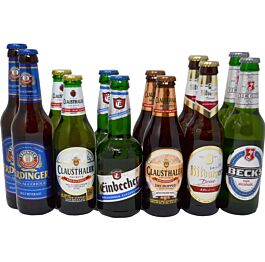 Non Alcoholic Beer - Premium Best Sellers Variety Pack - 12 oz (12 Glass Bottles)