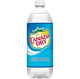 Canada Dry - Club Soda (sodium free) - 1 L (12 Plastic Bottles)