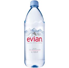 Evian - Spring Water - 1 L (6 Plastic Bottles)