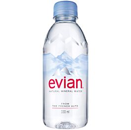 Evian - Spring Water - 330 ml (12 Plastic Bottles)