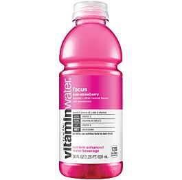 Vitamin Water - Focus - Kiwi Strawberry - 20 oz (12 Plastic Bottles)