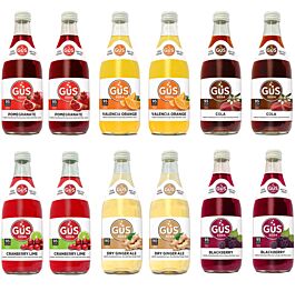 GUS Soda - Variety Pack - 12 oz (12 Glass Bottles)