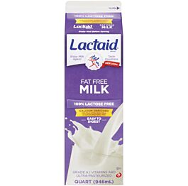 Lactaid 100% Calcium Fortified Fat Free (Quart)