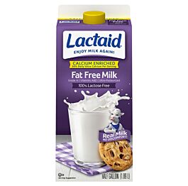 Lactaid - 100% Calcium Fat Free - 0.5 Gal (1 Paper Carton)