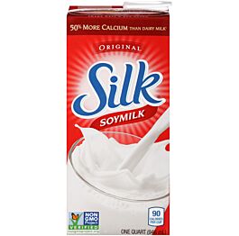Silk - Plain - Soy Milk - Refrigerated - Quart (1 Carton) 