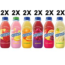 Snapple - Regular Variety Pack - 16 oz (12 Plastic Bottles)