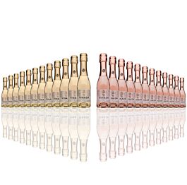 VINADA - Sparkling Gold & Rose Mini Variety Pack - Zero Alcohol - 200 mL (24 Glass Bottles)