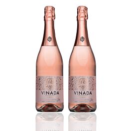 VINADA - Sparkling Rose - Zero Alcohol Wine - 750 mL (2 Glass Bottles)
