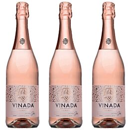 Vinada - Sparkling Rose - Zero Alcohol Wine - 750 mL (3 Glass Bottles)