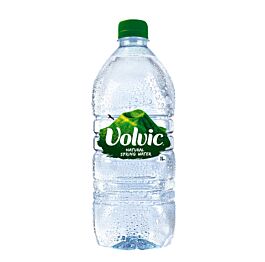 Volvic - Natural Spring Water - 1 L (12 Plastic Bottles)
