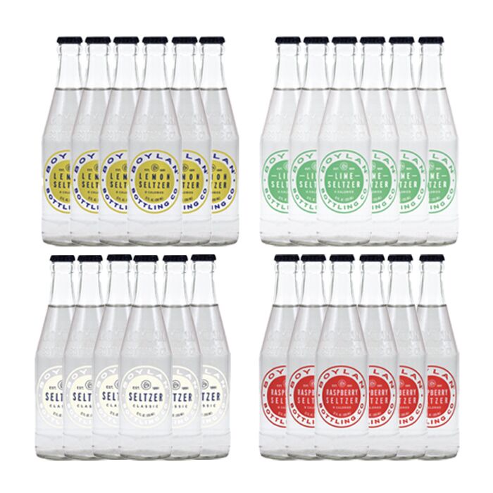 Boylan - Seltzer Variety Pack - 12 oz (24 Glass Bottles)