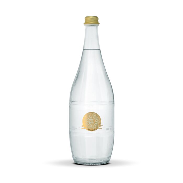 Sole Water - Deco - Sparkling Natural Mineral Water - 1 L (12 Glass Bottles)