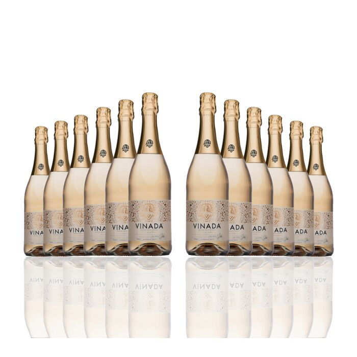 Vinada - Sparkling Gold - Zero Alcohol Wine - 750 mL (12 Glass Bottles)