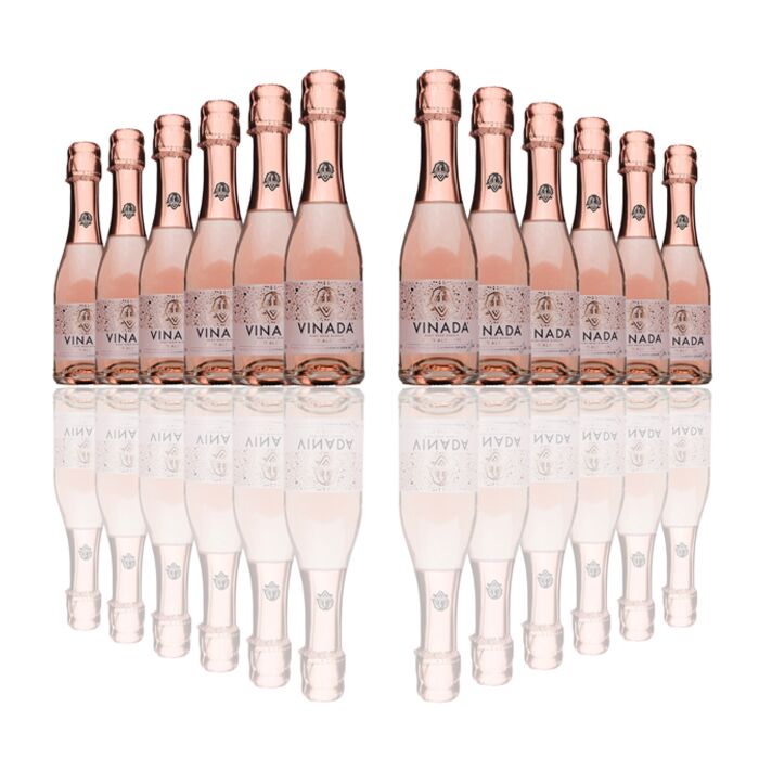 Vinada - Sparkling Rose Mini - Zero Alcohol -200 mL (12 Glass Bottles)