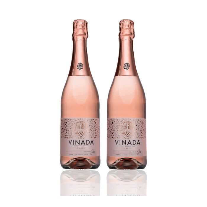 Vinada - Sparkling Rose - Zero Alcohol Wine - 750 mL (2 Glass Bottles)